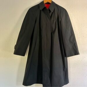 Vintage London Fog Maincoats by Reeves Black Trench Coat 10 Petite